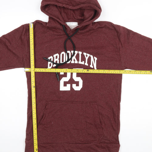 R&T Fashion Women's Burgundy Brooklyn 25 Pullover Hoodie Size L
