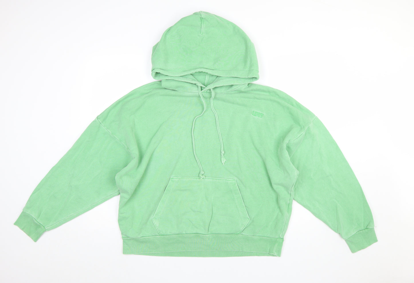 Levi's Womens Green Cotton Pullover Hoodie Size L