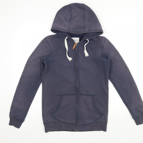 Fat Face Men's Blue Full Zip Hoodie Size M Cotton Blend