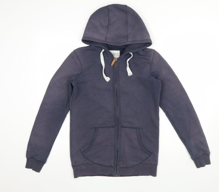 Fat Face Men's Blue Full Zip Hoodie Size M Cotton Blend