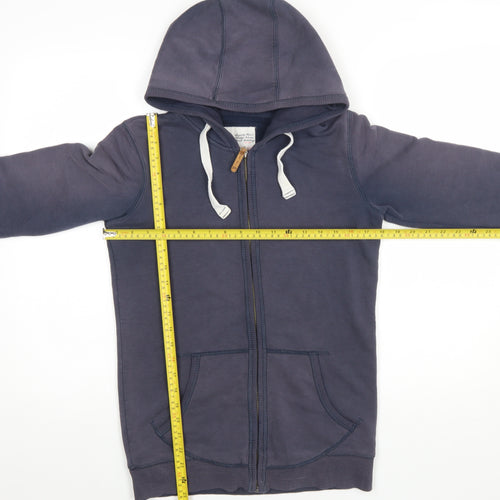 Fat Face Men's Blue Full Zip Hoodie Size M Cotton Blend