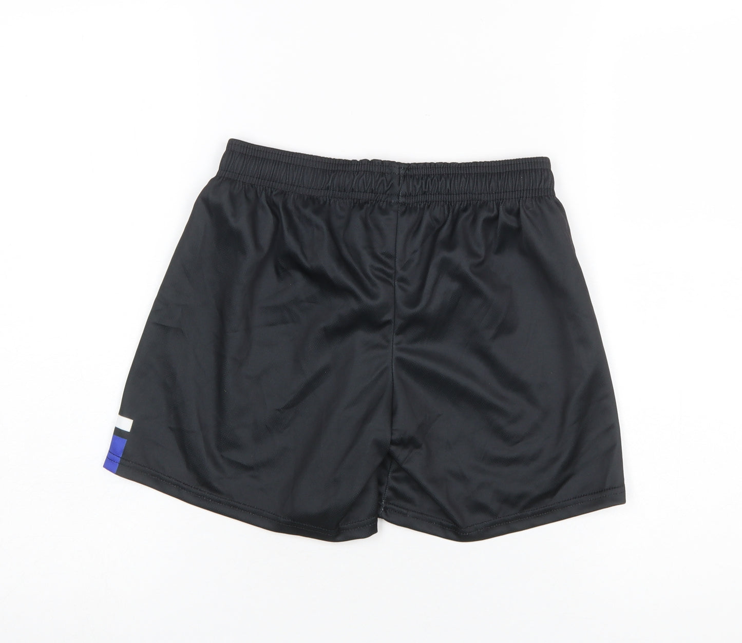 McKvr Boys Black Athletic Sports Shorts 28in Regular Fit Polyester