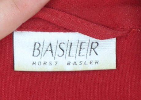Basler Women's Red Classic Short Sleeve Suit Jacket UK 14