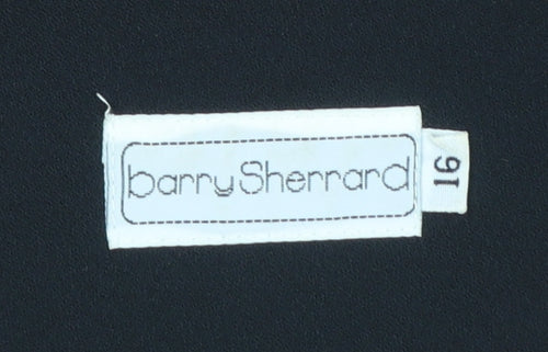 Barry Sherrard Women's Black Cropped Suit Jacket Size 16 Polyester