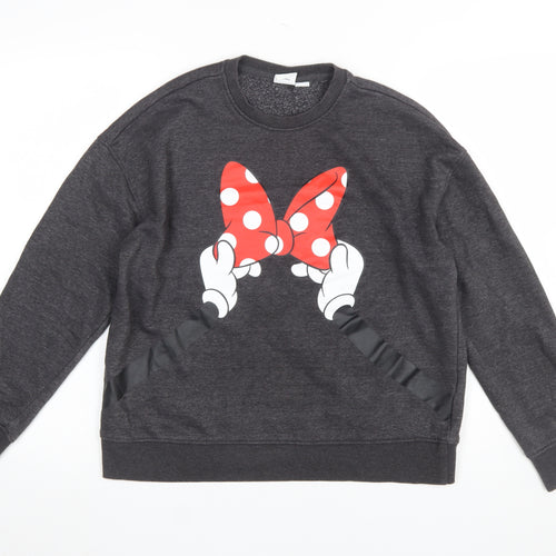 Disney Primark Women’s Grey Minnie Mouse Sweatshirt Size 10/12