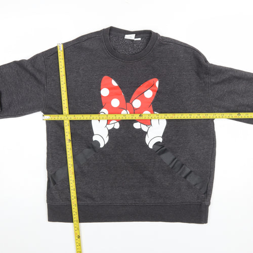 Disney Primark Women’s Grey Minnie Mouse Sweatshirt Size 10/12