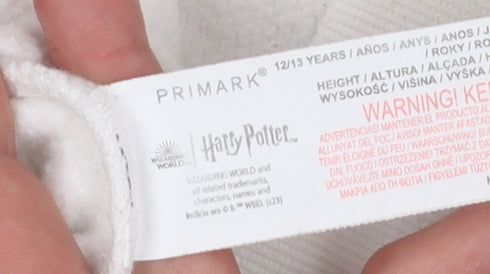 Primark Girls White Harry Potter Graphic Fleece Sweatshirt 12-13 Years