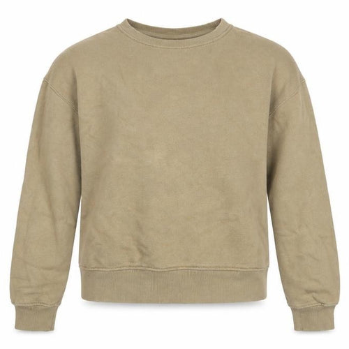 Pull&Bear Women’s Beige Cotton Crew Neck Pullover Sweatshirt Size S