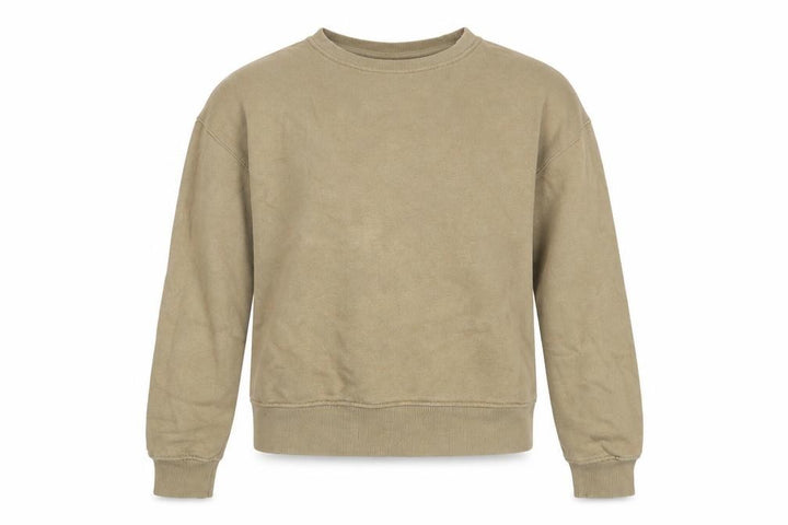 Pull&Bear Women’s Beige Cotton Crew Neck Pullover Sweatshirt Size S
