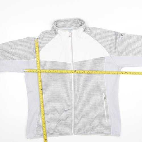 Regatta Women’s Grey Striped Softshell Jacket UK 20 Full Zip Fleece