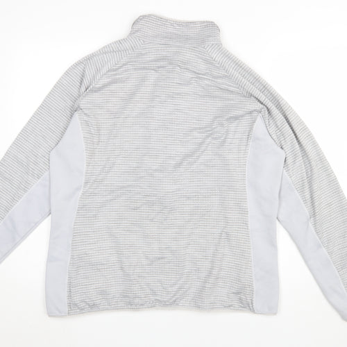 Regatta Women’s Grey Striped Softshell Jacket UK 20 Full Zip Fleece
