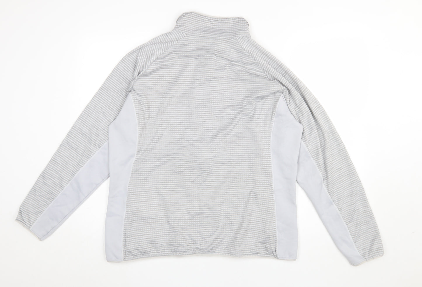 Regatta Women’s Grey Striped Softshell Jacket UK 20 Full Zip Fleece
