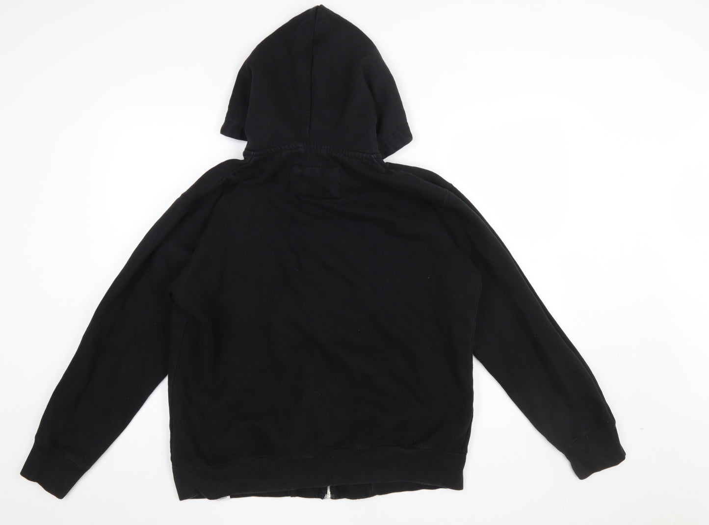 Pull & Bear Womens Black Full Zip Hoodie Size L Cotton Blend