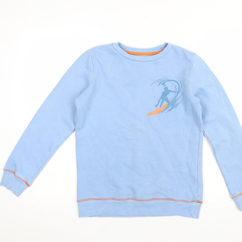 FatFace Boys Blue Surf Graphic Long Sleeve Cotton Sweatshirt 10-11 Years