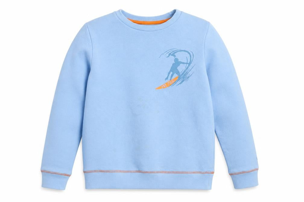 FatFace Boys Blue Surf Graphic Long Sleeve Cotton Sweatshirt 10-11 Years