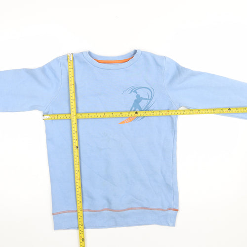 FatFace Boys Blue Surf Graphic Long Sleeve Cotton Sweatshirt 10-11 Years