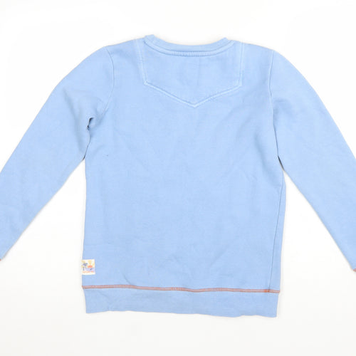 FatFace Boys Blue Surf Graphic Long Sleeve Cotton Sweatshirt 10-11 Years