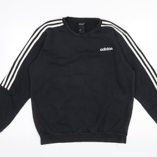 Adidas Men’s Black Pullover Sweatshirt Size M Crew Neck Sports Style