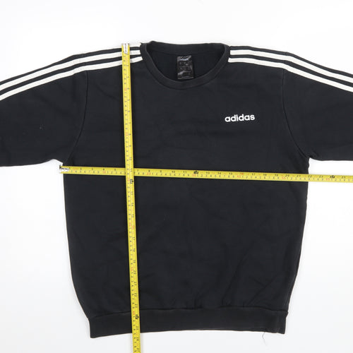 Adidas Men’s Black Pullover Sweatshirt Size M Crew Neck Sports Style