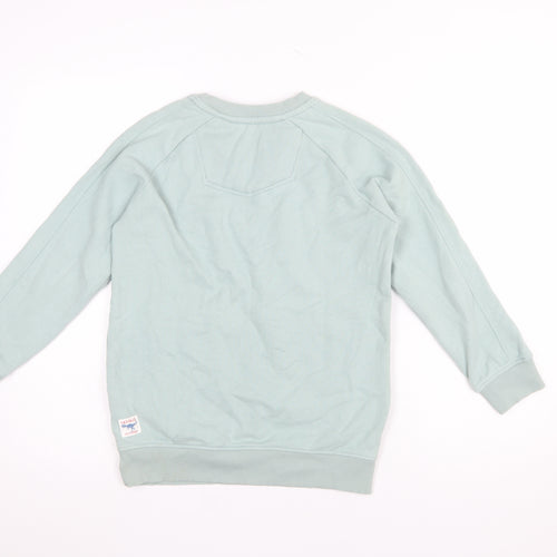 FatFace Boys Green Pullover Sweatshirt 10-11 Years Graphic Print