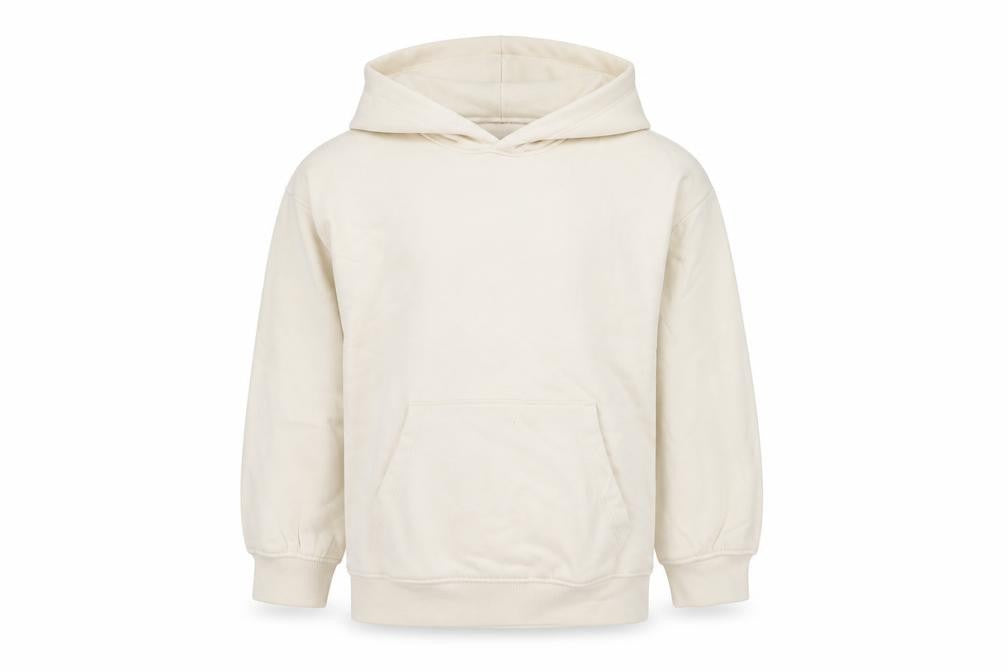 Marks and Spencer Girls Ivory Pullover Hoodie 8-9 Years Cotton Blend