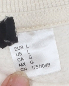 H&M Divided Women’s Beige L Crew Neck Pullover Sweatshirt