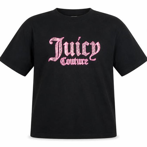 Juicy Couture Girls Black Graphic Logo Cotton T-Shirt 12-13 Years