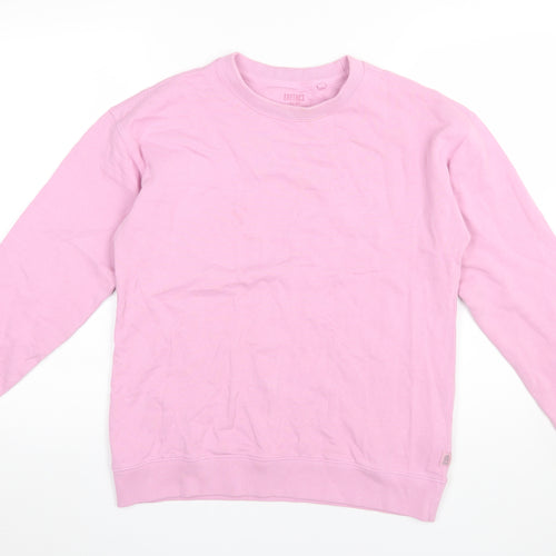 FatFace Womens Pink Cotton Crew Neck Pullover Sweatshirt Size 10