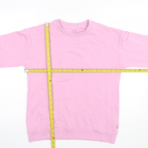 FatFace Womens Pink Cotton Crew Neck Pullover Sweatshirt Size 10