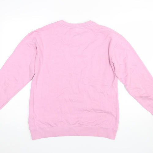 FatFace Womens Pink Cotton Crew Neck Pullover Sweatshirt Size 10