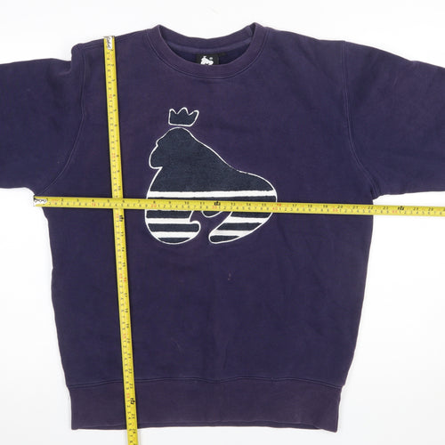 Money Mens Purple Sweatshirt M Crew Neck Graphic Pullover
