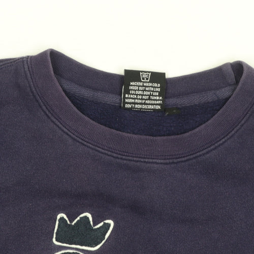 Money Mens Purple Sweatshirt M Crew Neck Graphic Pullover