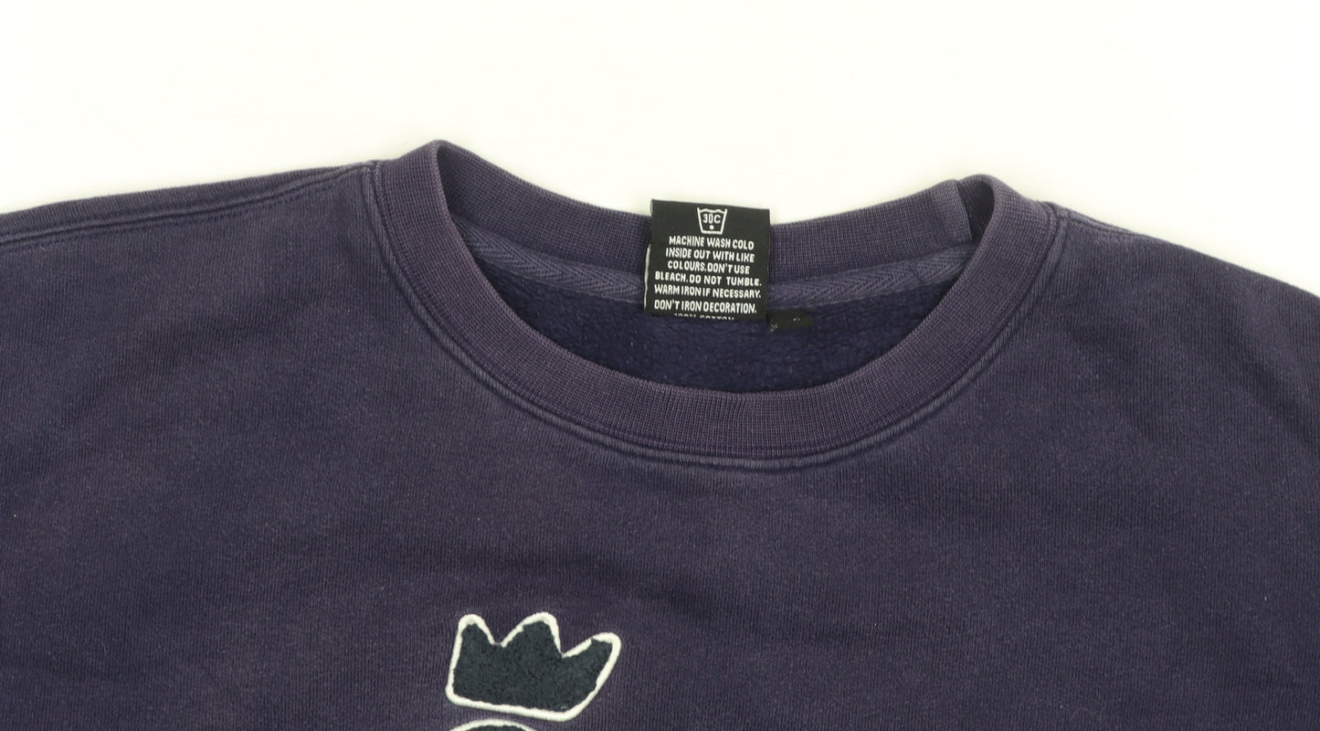 Money Mens Purple Sweatshirt M Crew Neck Graphic Pullover