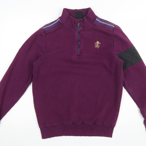 Avec Men’s Purple 1/4 Zip Sports Sweatshirt Size S