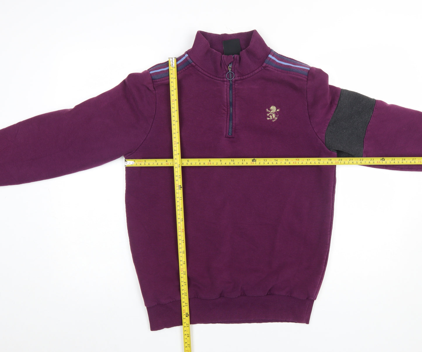 Avec Men’s Purple 1/4 Zip Sports Sweatshirt Size S