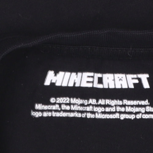 Minecraft Boys Black Creeper Graphic Short Sleeve Cotton T-Shirt 6-7 Years
