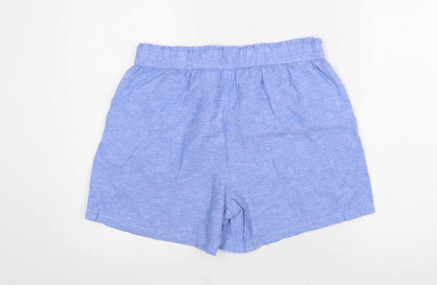 Dunnes Women Blue Linen Cotton Chino Shorts Size M