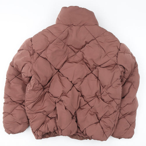 New Look Girls Brown Quilted Puffer Jacket Size 8 Years