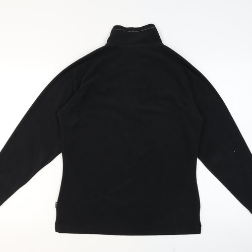 Trespass Mens Black Fleece 1/4 Zip Pullover Sweatshirt L Regular Fit