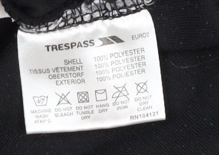 Trespass Mens Black Fleece 1/4 Zip Pullover Sweatshirt L Regular Fit