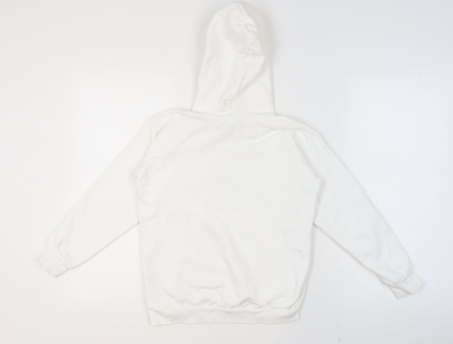 Diesel Girls White Cotton Pullover Hoodie 10 Years Logo Print Sweatshirt