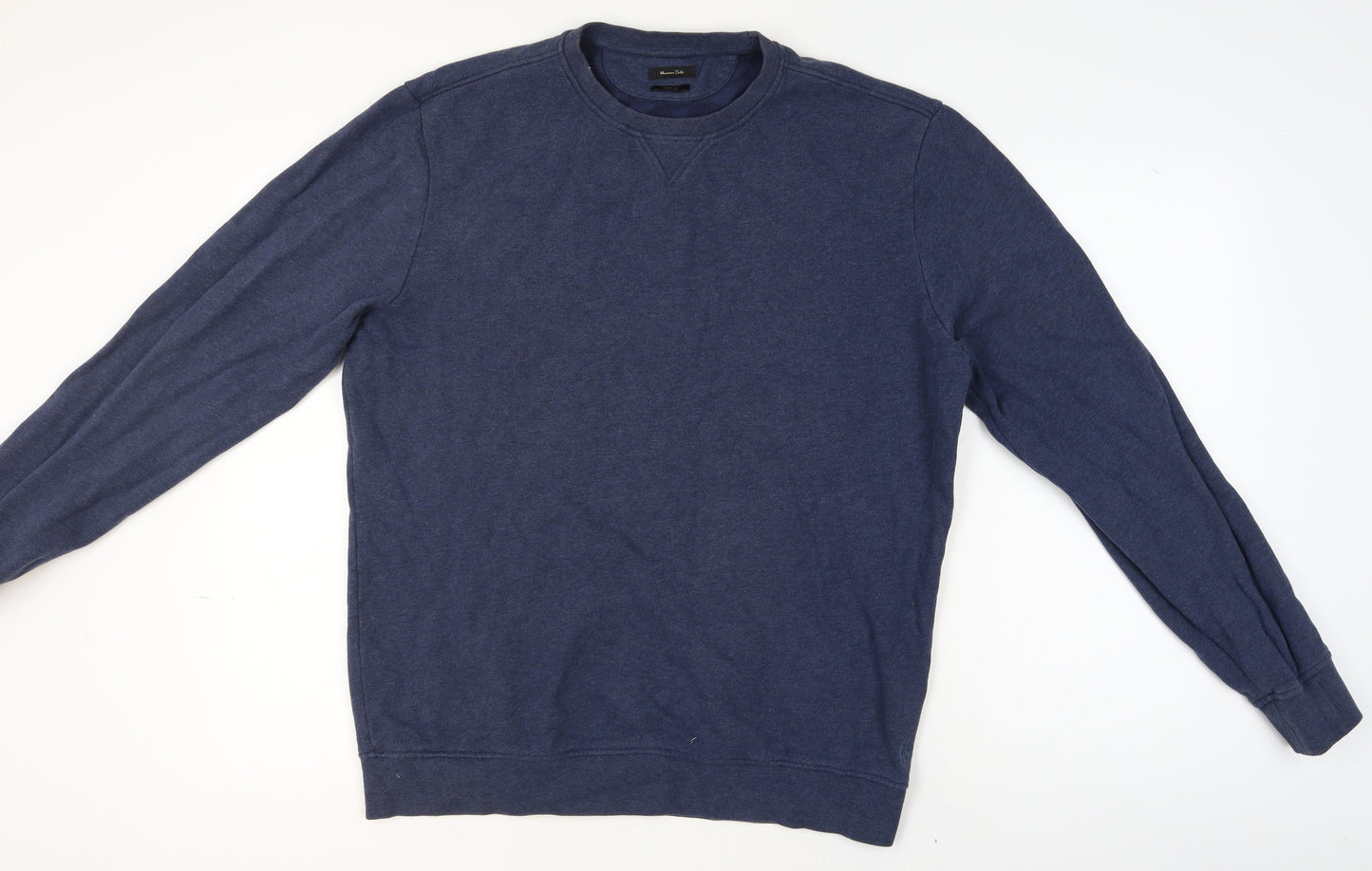 Massimo Dutti Men's Blue Casual Fit Long Sleeve Crew Neck Sweatshirt Size L