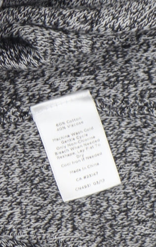 Talbots Women Grey Short Sleeve Knit Top Small Cotton Blend