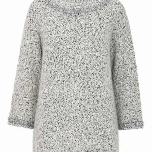 Marks and Spencer Per Una Grey Roll Neck Chunky Knit Wool Blend Jumper Women’s M