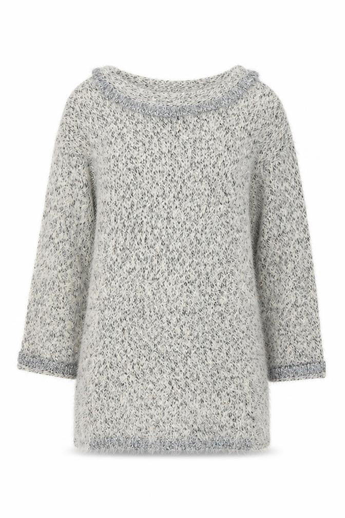 Marks and Spencer Per Una Grey Roll Neck Chunky Knit Wool Blend Jumper Women’s M