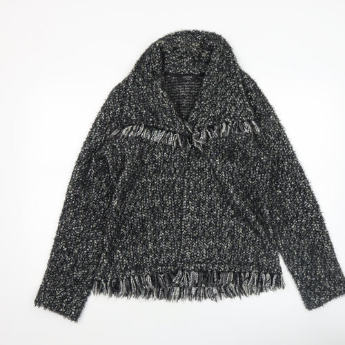George Women’s Black Collared Chunky-Knit Pullover Jumper UK 14