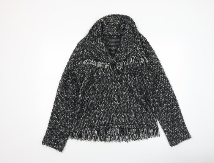 George Women’s Black Collared Chunky-Knit Pullover Jumper UK 14