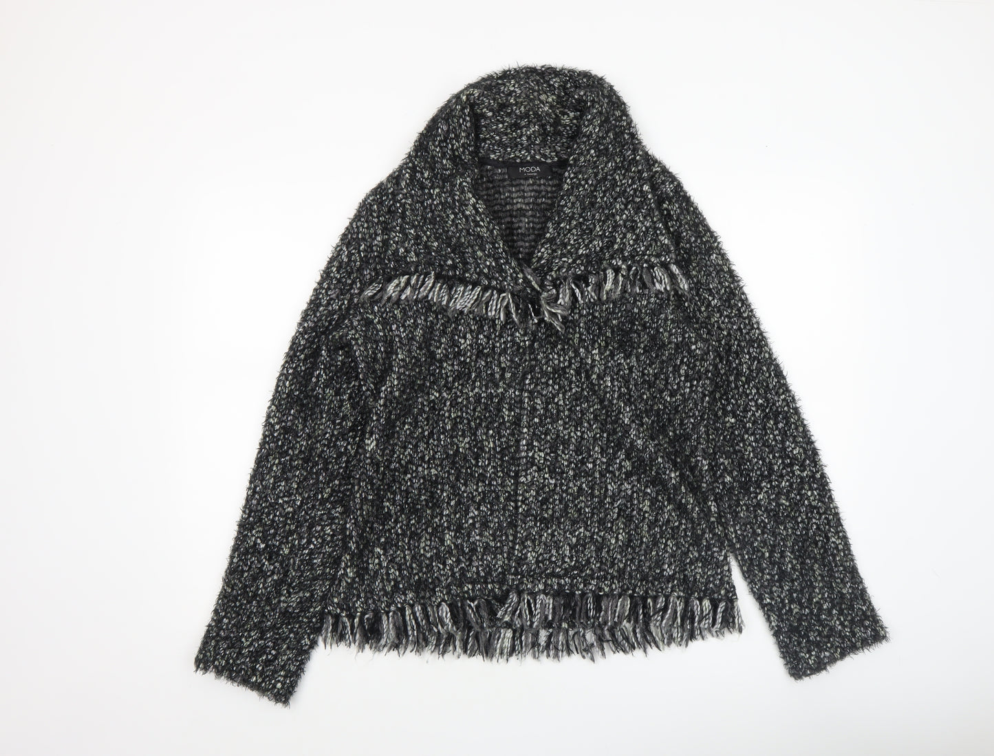 George Women’s Black Collared Chunky-Knit Pullover Jumper UK 14