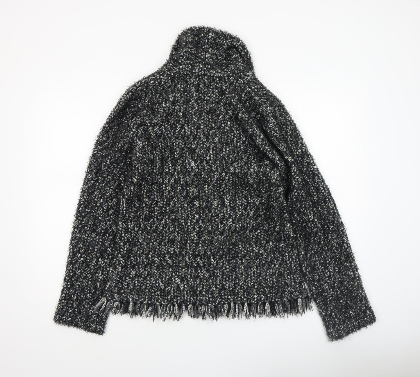 George Women’s Black Collared Chunky-Knit Pullover Jumper UK 14