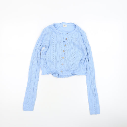 Urban Outfitters Women Blue XS Knit Button Cardigan